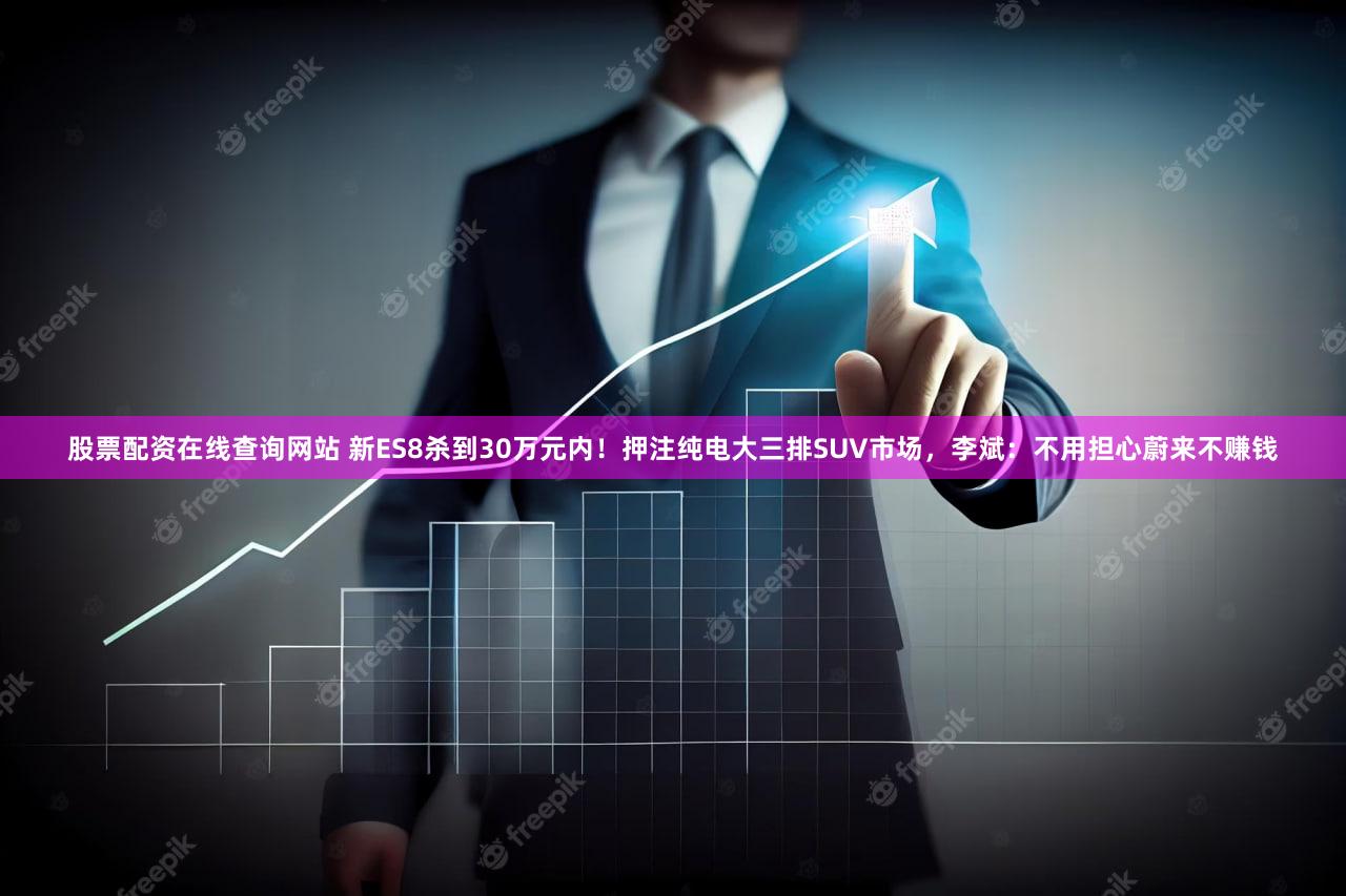 股票配资在线查询网站 新ES8杀到30万元内！押注纯电大三排SUV市场，李斌：不用担心蔚来不赚钱