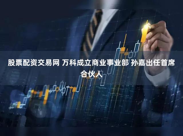 股票配资交易网 万科成立商业事业部 孙嘉出任首席合伙人